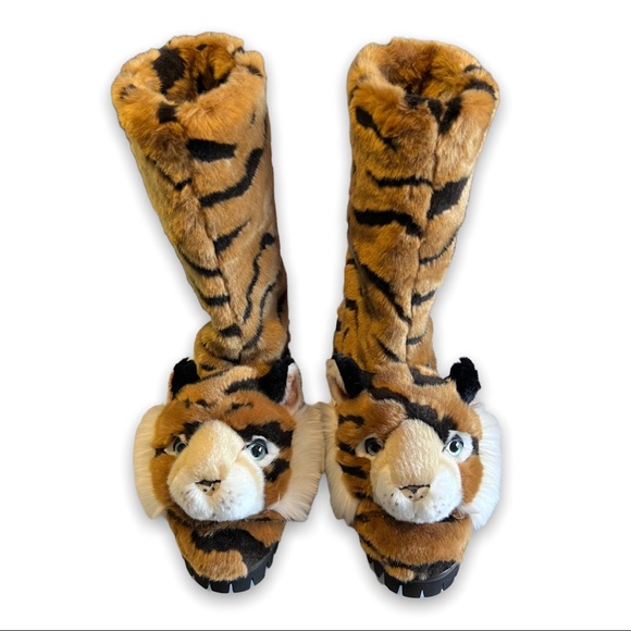 Dolce & Gabbana Brown Slingbacks Leather Tiger Shoes